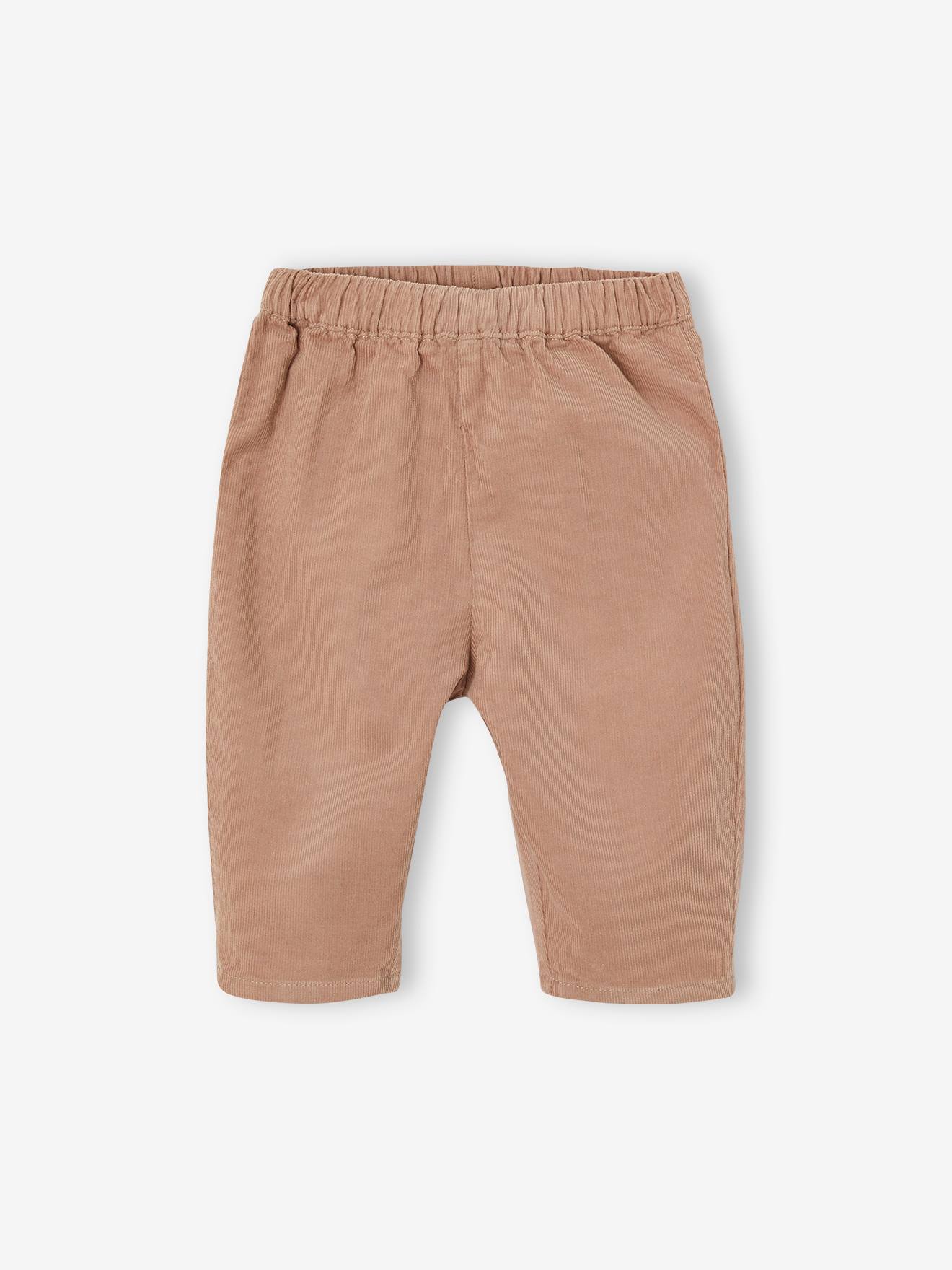 Ensemble bébé chemise body + pantalon velours + bandana vert sauge (Vertbaudet) - Image 2