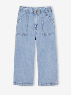 Short brodé en denim - Bleu denim clair/cœurs - ENFANT | H&M FR