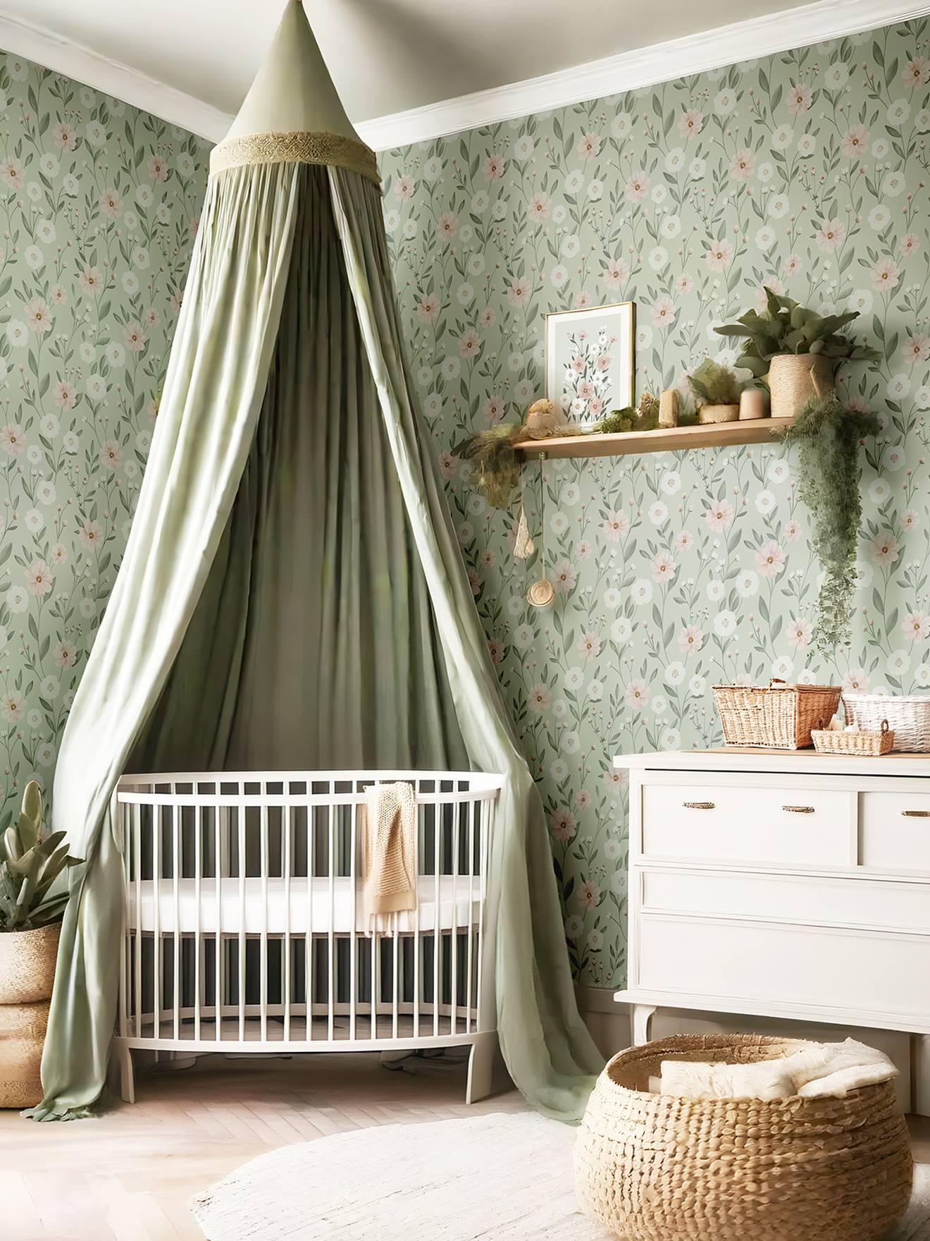 Papier peint Éclosion florale multicolore