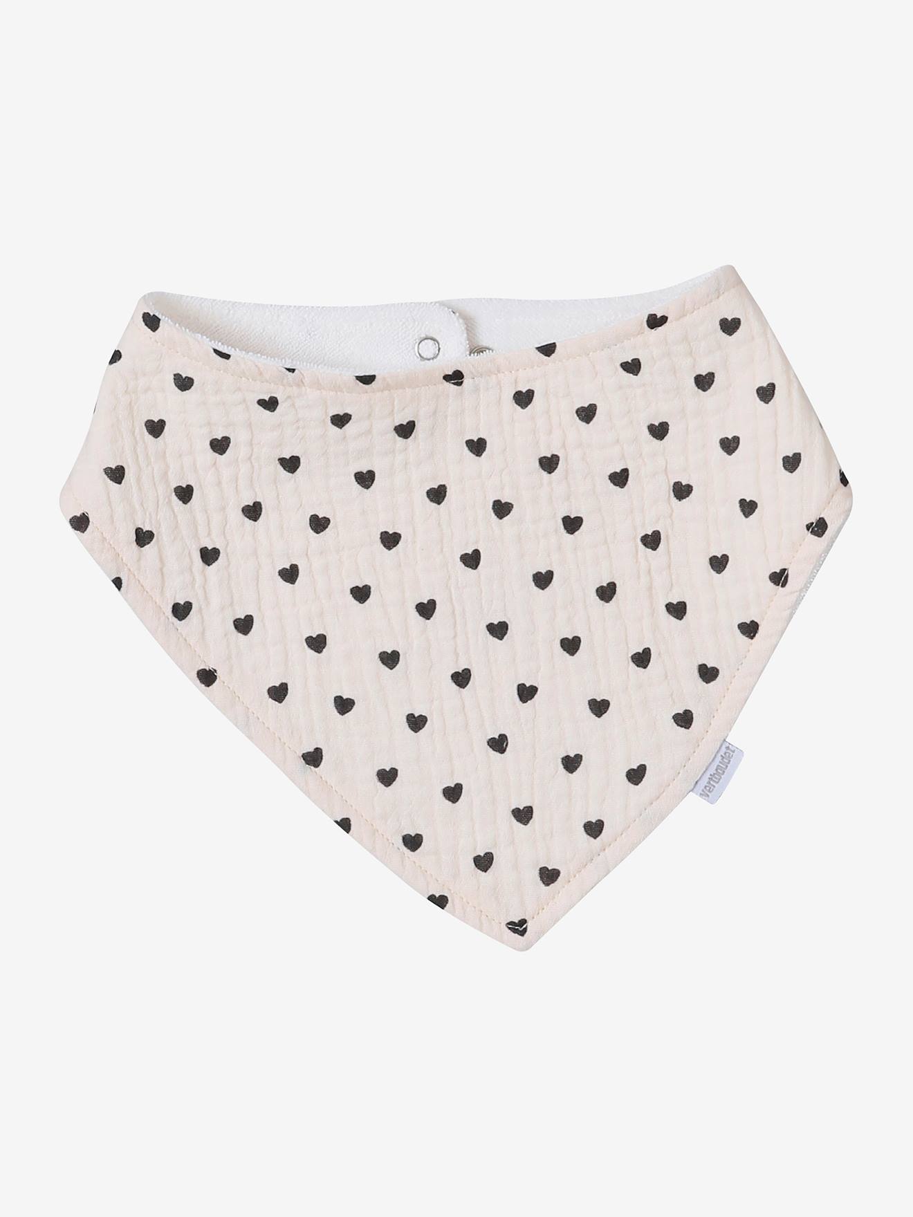 Lot 3 bavoirs bandanas en gaze de coton / éponge lovely leo (Vertbaudet) - Image 2