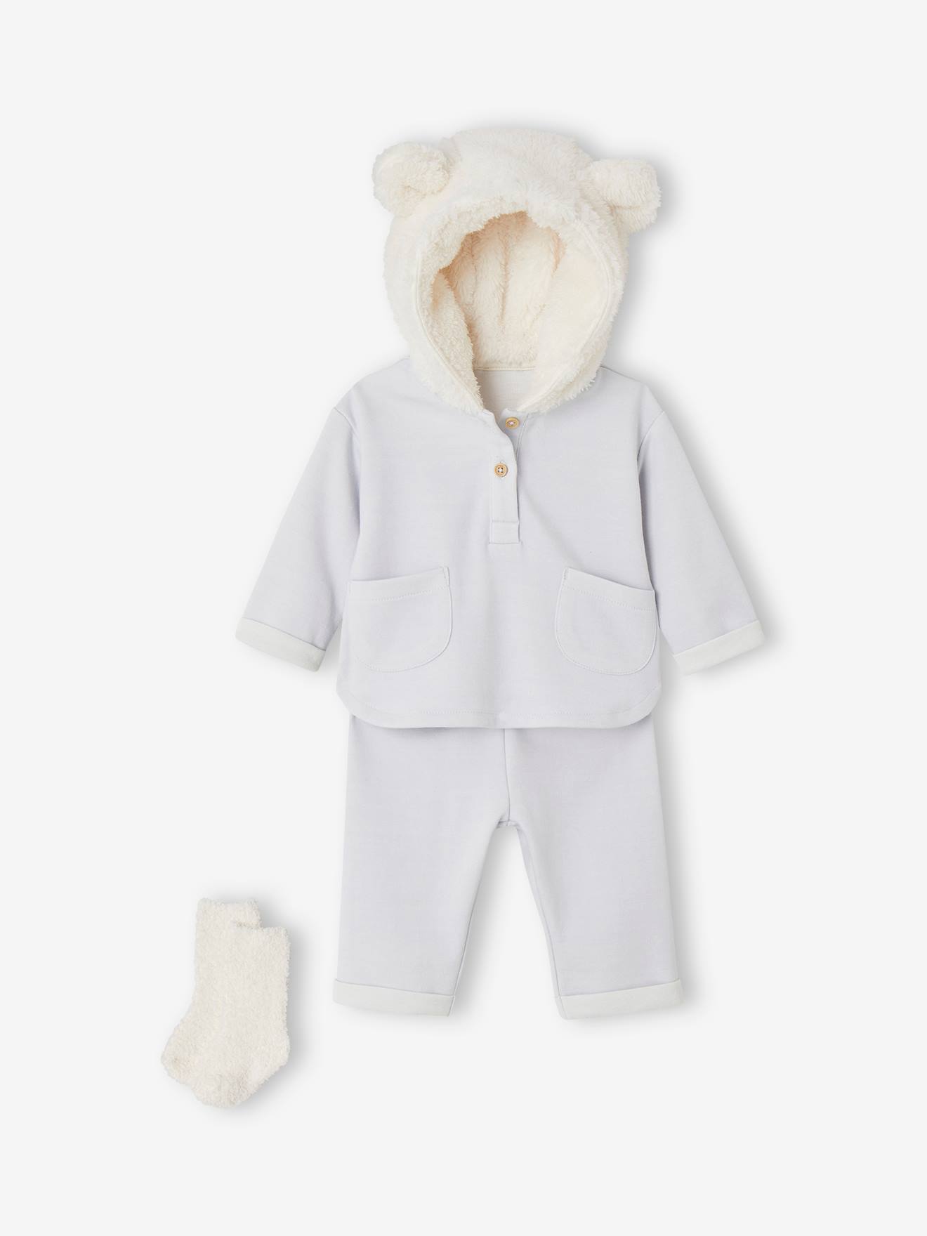 Ensemble 3 pièces bébé garçon bleu ciel