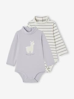 -Lot de 2 bodies bébé col roulé