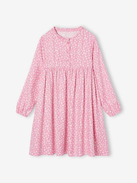 Robe motif all over ouverture boutonnée devant indigo+marine+vanille+vert sauge+vieux rose 13 - vertbaudet enfant 