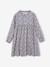 Robe motif all over ouverture boutonnée devant indigo+marine+vanille+vert sauge+vieux rose 1 - vertbaudet enfant 