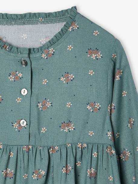 Robe motif all over ouverture boutonnée devant indigo+marine+vanille+vert sauge+vieux rose 12 - vertbaudet enfant 