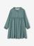 Robe motif all over ouverture boutonnée devant indigo+marine+vanille+vert sauge+vieux rose 10 - vertbaudet enfant 