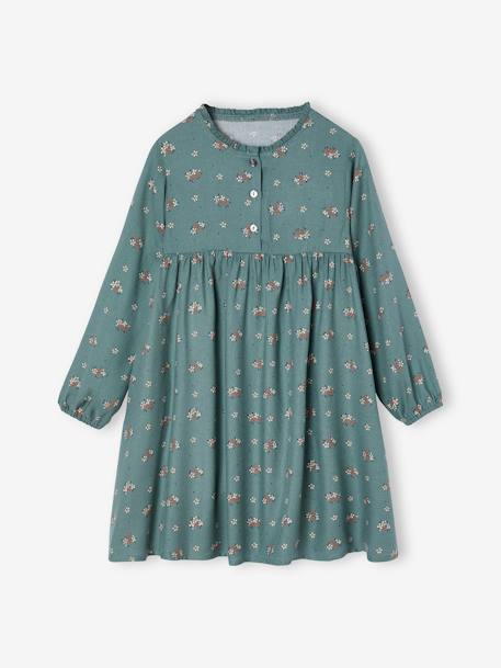 Fille-Robe-Robe motif all over ouverture boutonnée devant