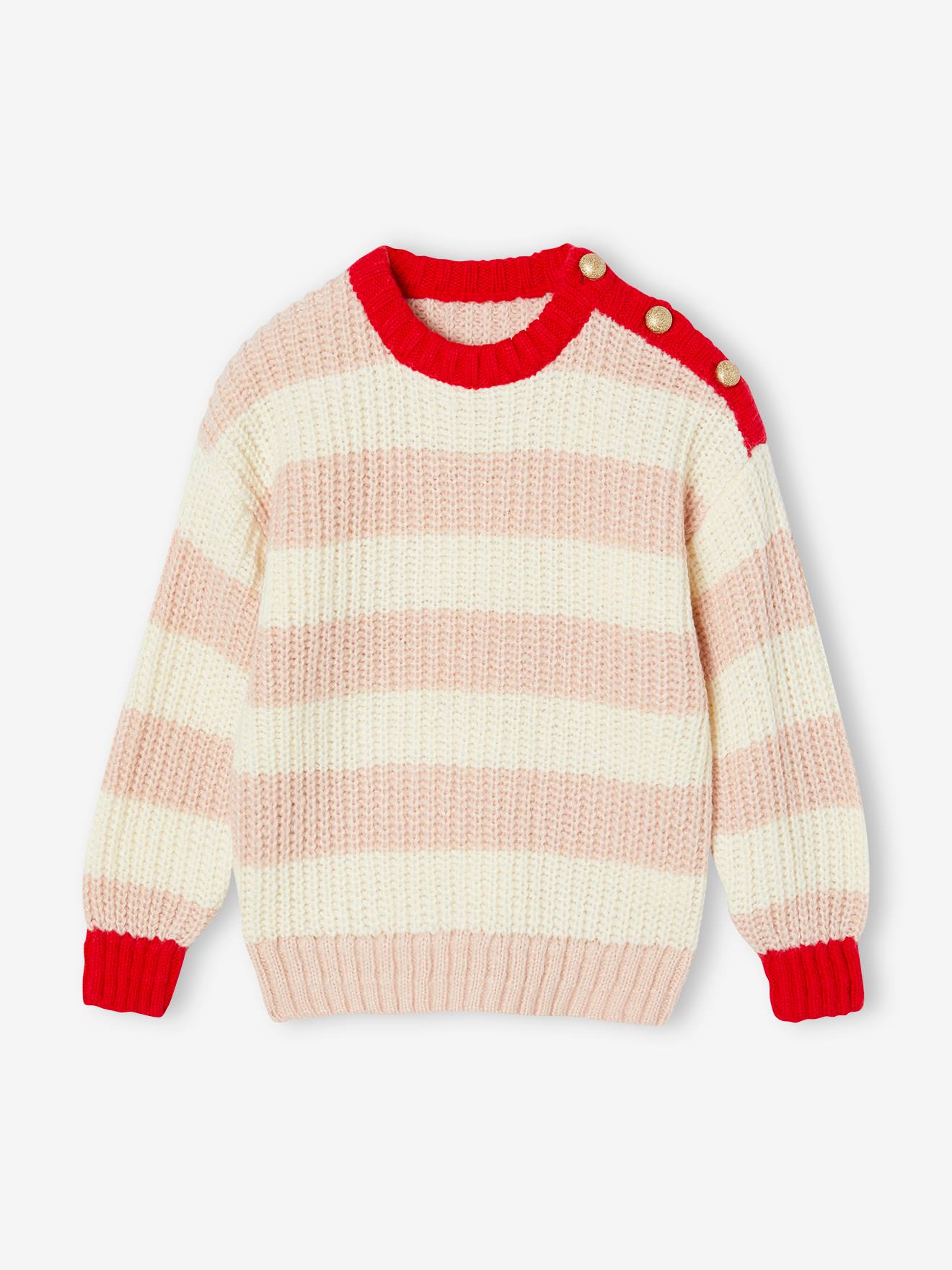 Pull à rayures matchy matchy fille capsule famille rayé rose