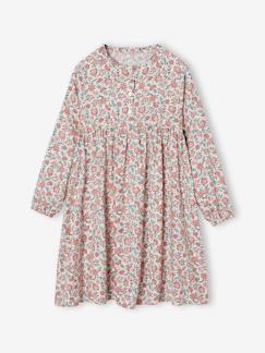 -Robe motif all over ouverture boutonnée devant