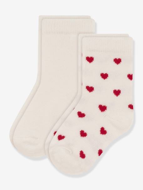 Bébé-Chaussettes, Collants-Lot de 2 paires de chaussettes bébé en tricot PETIT BATEAU