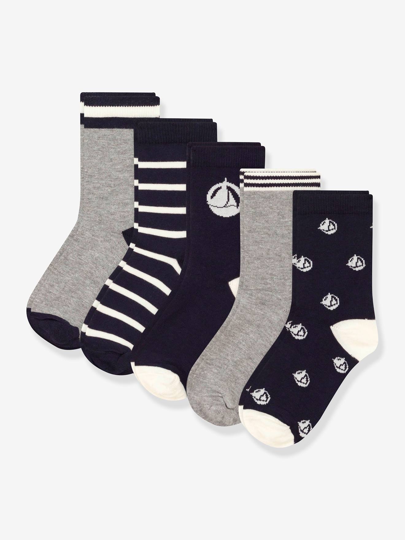 Lot de 5 paires de chaussettes garon gris chin 22 €
