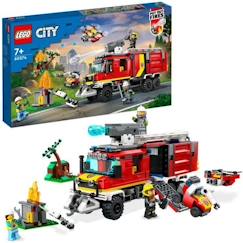 Jouet-LEGO® City 60374 Le Camion d’Intervention des Pompiers, Jouet avec Drones Modernes, et Figurines