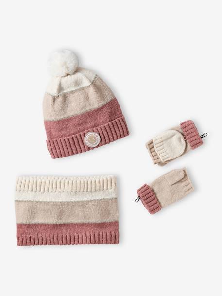 Ensemble Bonnet + Snood En Tricot Léopard Fille | Okaïdi & Obaïbi