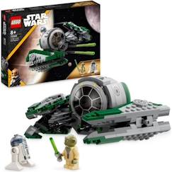 Jouet-LEGO® Star Wars 75360 Le Chasseur Jedi de Yoda, Jouet The Clone Wars avec la Minifigurine Yoda et Figurine R2-D2