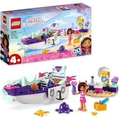 Jouet-LEGO® Gabby et la Maison Magique 10786 Le Bateau et le Spa de Gabby et Marine, Jouet avec Figurines