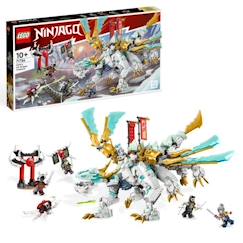 Jouet-LEGO® NINJAGO 71786 La Créature Dragon de Glace de Zane, Jouet 2-en-1, Figurine de Dragon et Minifigurines