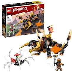 Jouet-LEGO® NINJAGO 71782 Le Dragon de Terre de Cole – Évolution, Jouet avec 2 Minifigurines