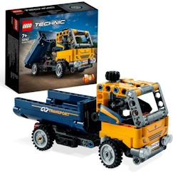 Jouet-LEGO® Technic 42147 Le Camion à Benne Basculante, 2-en-1, Pelleteuse Jouet, Engin de Chantier