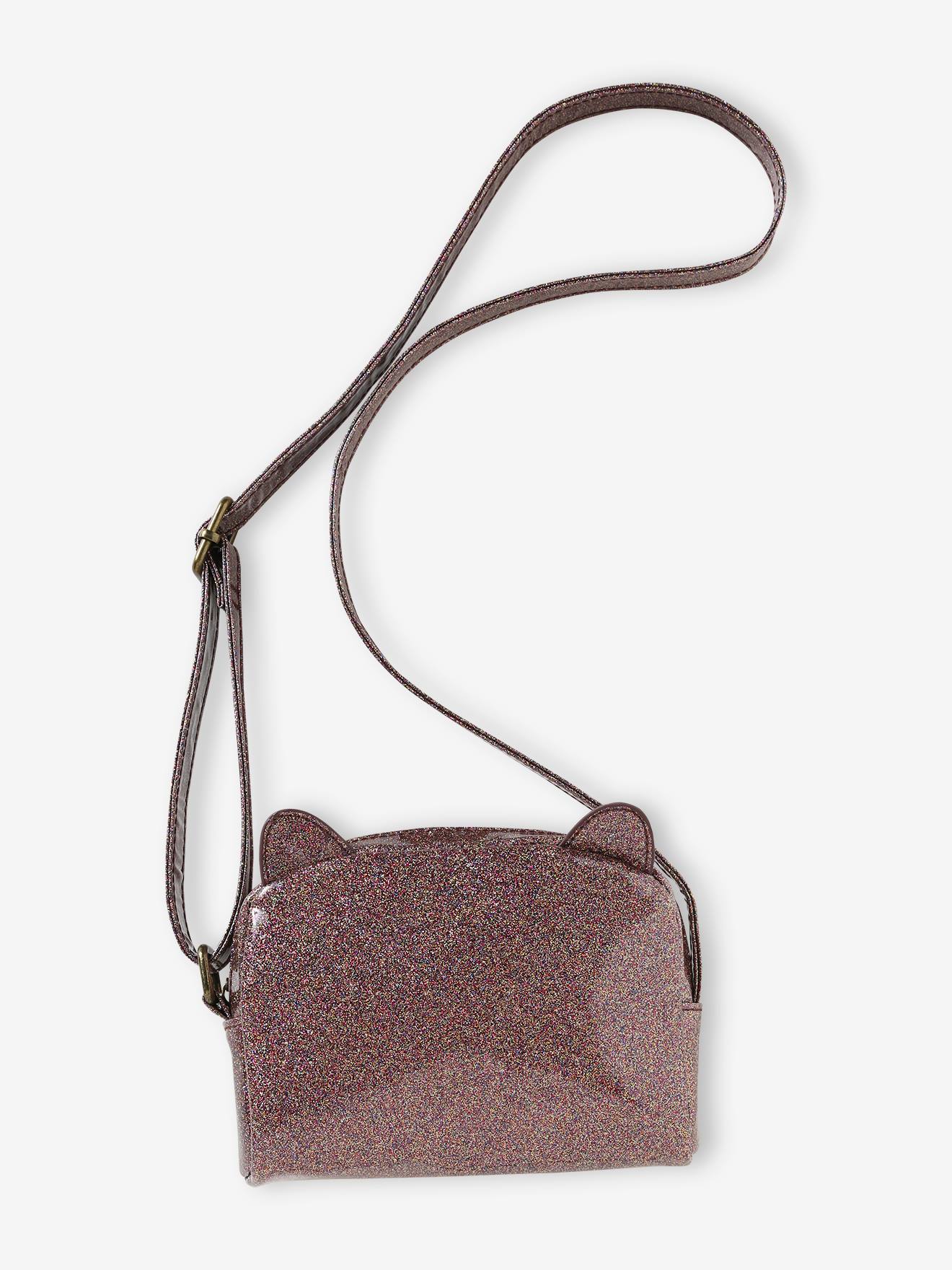 Sac à paillettes fille avec oreilles chat fantaisie multicolore
