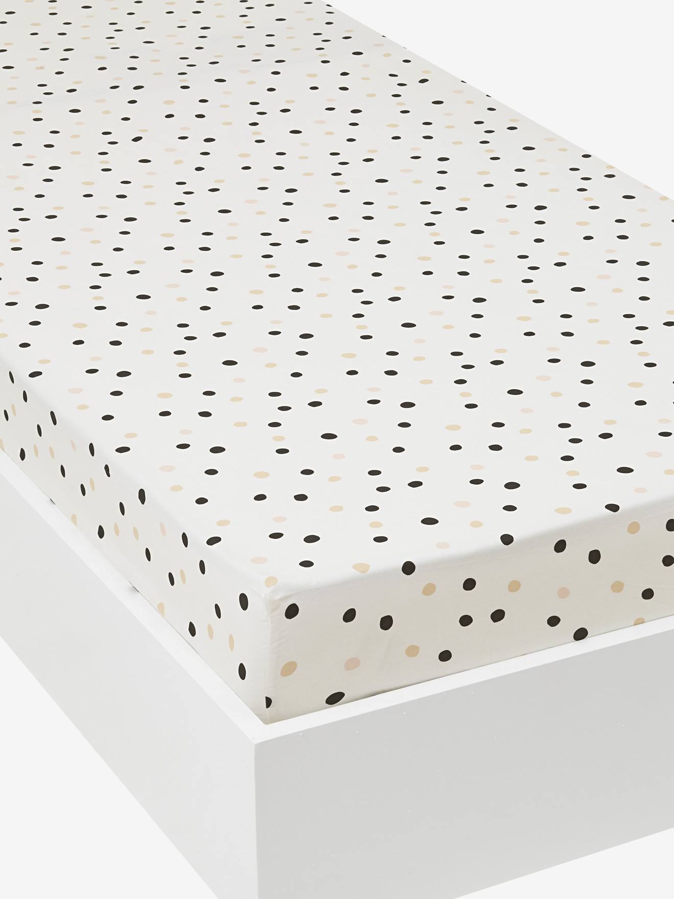 Drap-housse enfant ATTRAPE-COEUR Oeko-Tex® imprimé pois