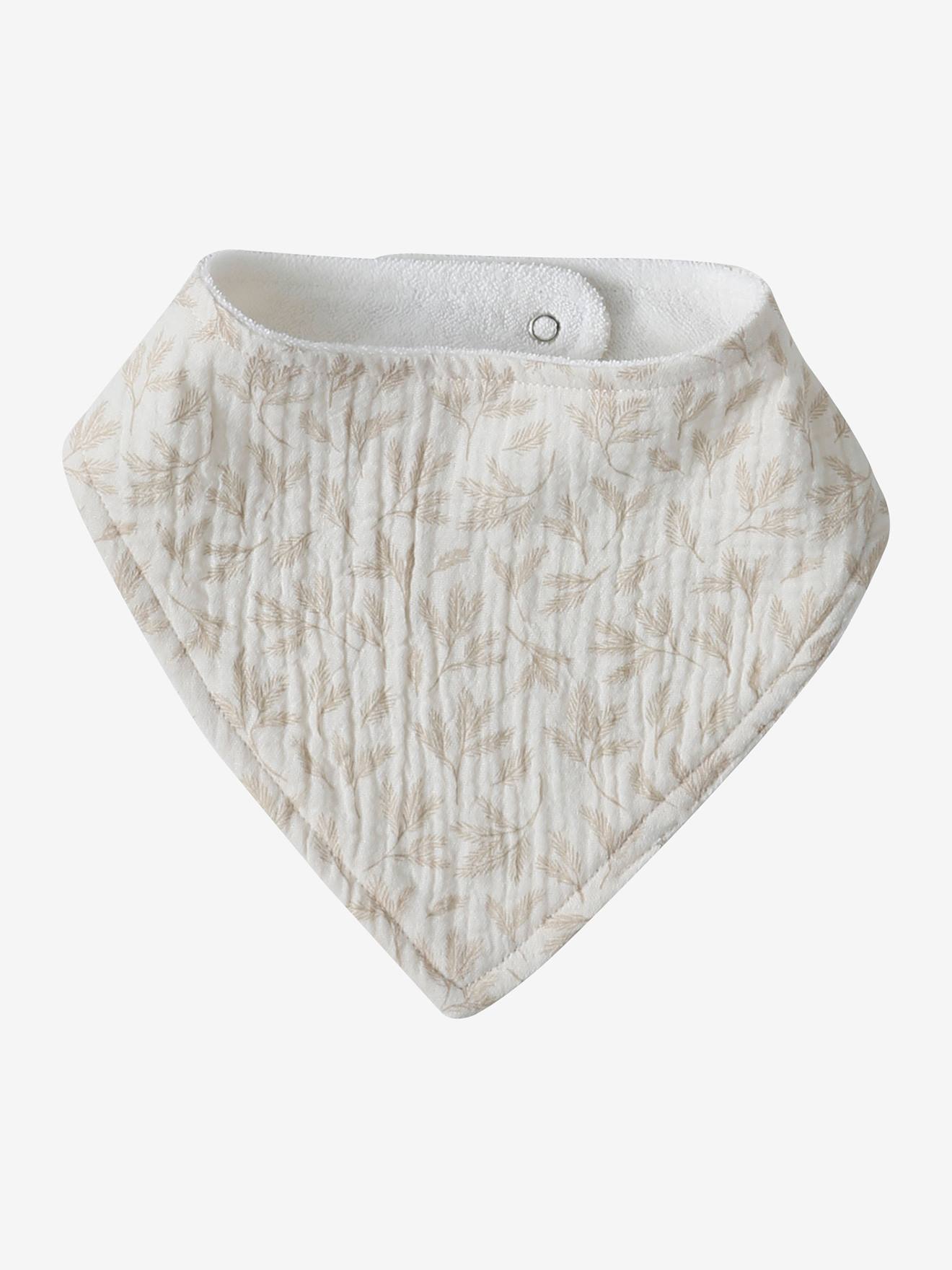 Lot 3 bavoirs bandanas en gaze de coton hygge (Vertbaudet) - Image 2