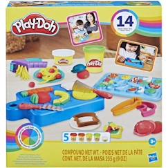 Jouet-PLAY-DOH Kit du petit chef cuisinier, pâte à modeler, 14 accessoires de cuisine, jouets préscolaires, Playdoh Kitchens