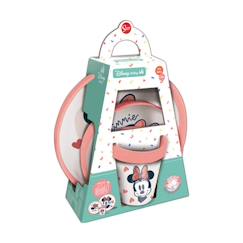 Puériculture-COFFRET REPAS 3 PIECES GOBELET / BOL / ASSIETTE MINNIE - Set 3pcs Non-Sl