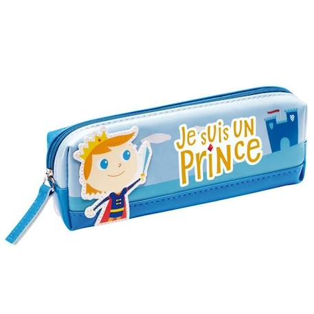 Fille-Accessoires-Cartable, trousse-Trousse enfant - DRAEGER PARIS - Je suis un prince - Bleu - Zippée - 19 x 6 x 3,5 cm