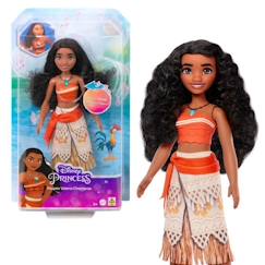 Jouet-Vaiana Mattel Poupée Disney Princesses -Poupée Chantante, Le Bleu Lumière HMG14