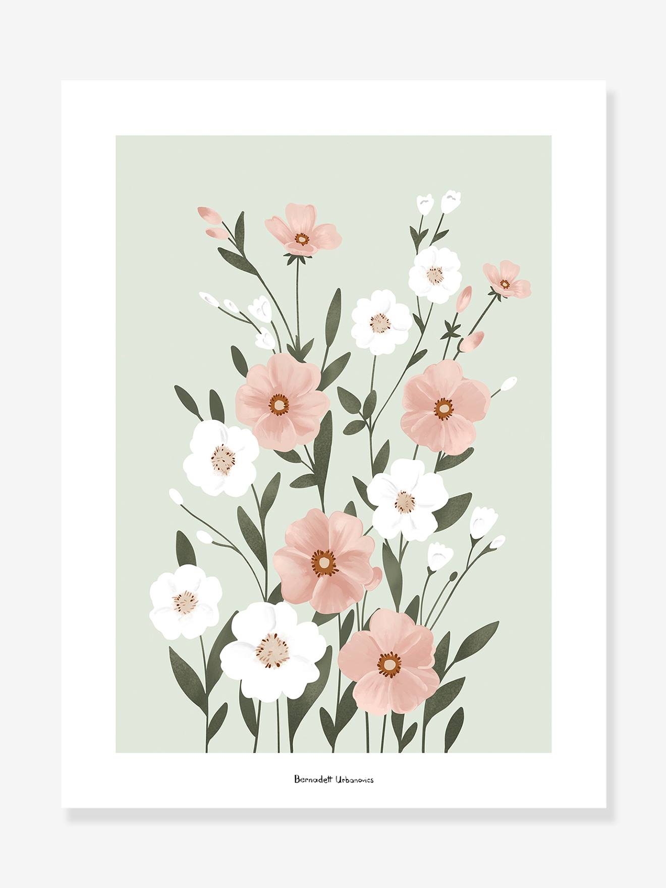 Affiche Éclosion florale multicolore