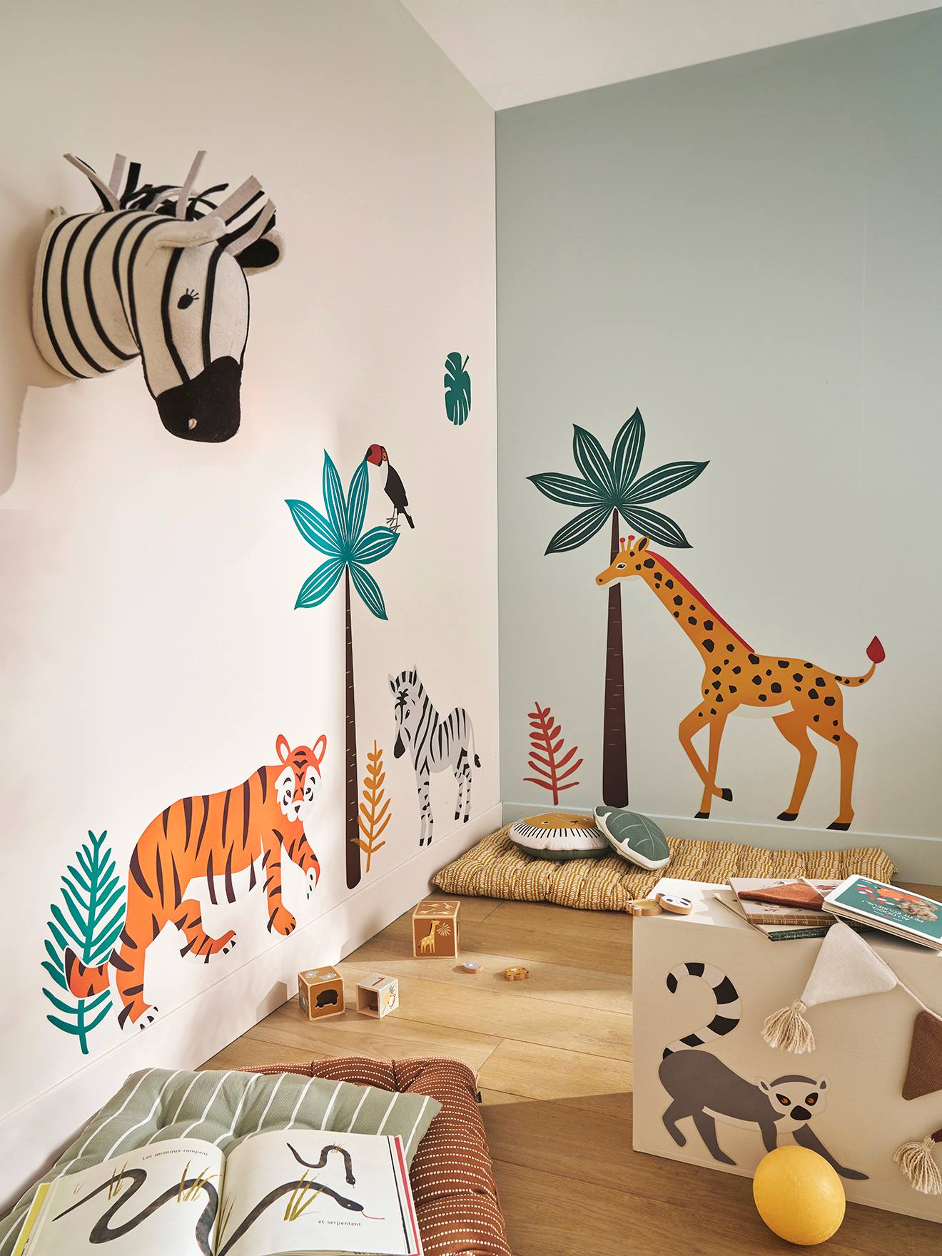 Stickers XL Green jungle multicolore