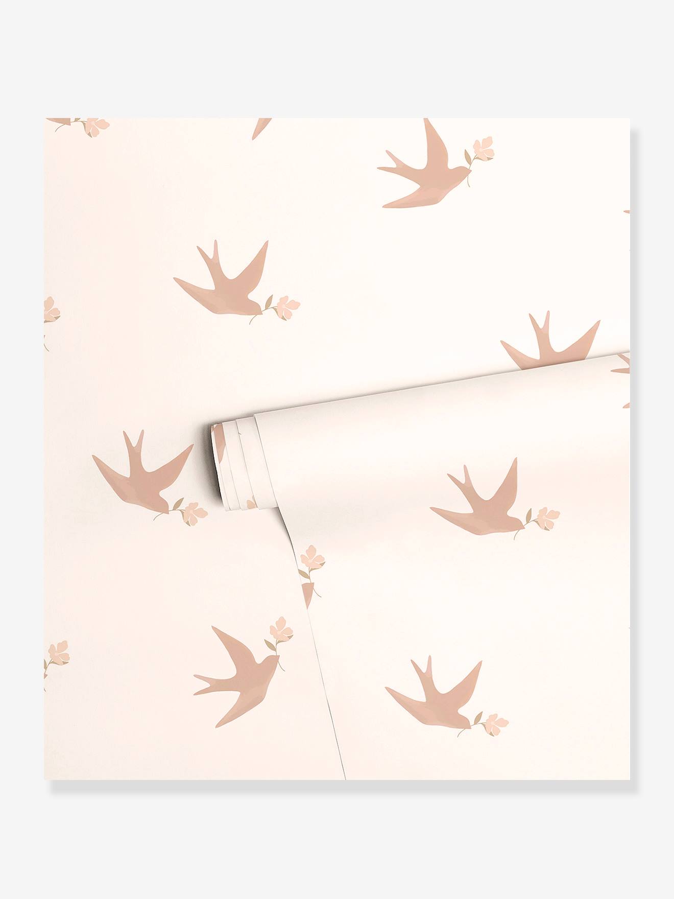 Papier peint Les hirondelles rose (Lilipinso) - Image 2