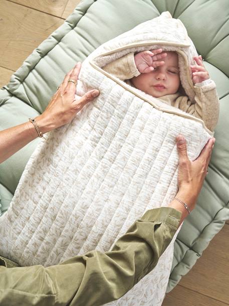 Bébé-Nid d'ange en gaze de coton et fausse fourrure