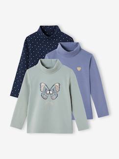 -Lot de 3 T-shirts col roulé Basics fille