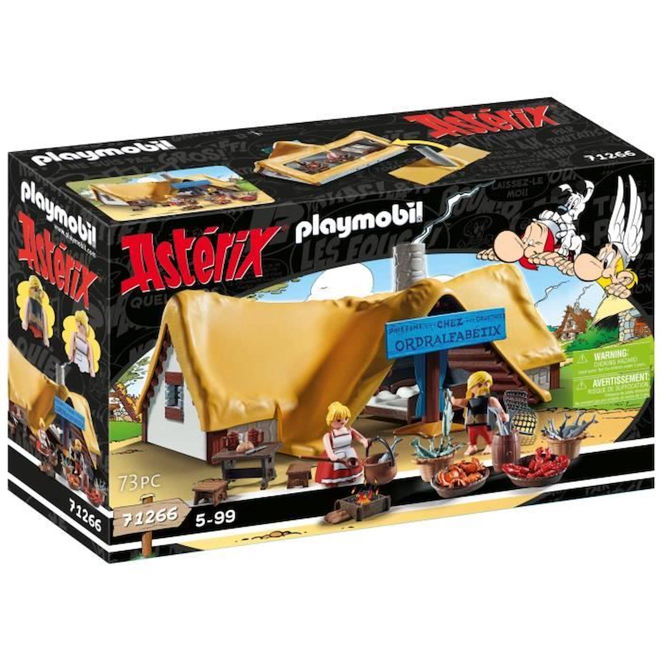 PLAYMOBIL - Playmobil 71266 Astérix Hutte D'ordralfabetix, Village D’astérix, Jouet De Collection, Dès 5 Ans Bleu