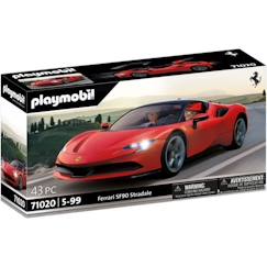 Jouet-PLAYMOBIL 71020 Ferrari SF90 Stradale, Classic cars, Adulte, Voiture de collection, 43 pièces