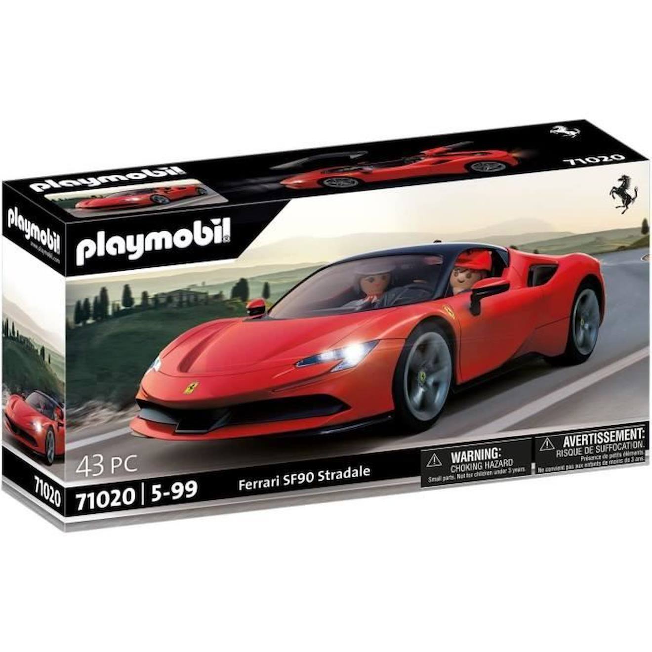 PLAYMOBIL - Playmobil 71020 Ferrari Sf90 Stradale, Classic Cars, Voiture De Collection, 43 Pièces, Dès 5 Ans Rouge