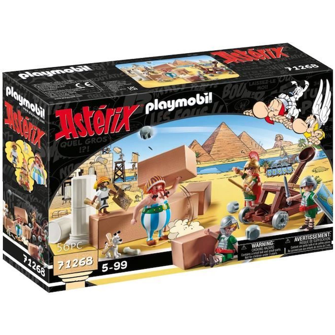 PLAYMOBIL - Playmobil 71268 Numerobis Et La Bataille Du Palais, Siège Des Romains, 56 Pièces, Astérix Bleu