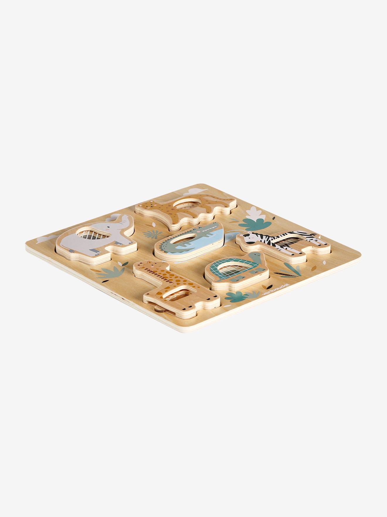 Puzzle Tanzanie 2 en 1 en bois FSC® vert (Vertbaudet) - Image 1
