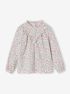 Blouse fille à volants imprimée fleurs   - vertbaudet enfant