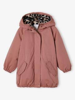 Parka fille à capuche doublée imitation fourrure  - vertbaudet enfant