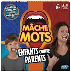 -Mache-Mots Enfants contre parents, Jeu de societe ambiance pour la famille, Version francaise, Hasbro Gaming