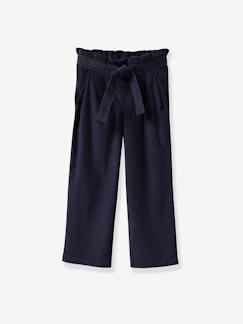 Pantalon large fille en velours  - vertbaudet enfant