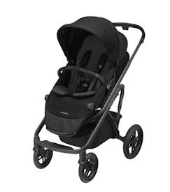 Puériculture-MAXI-COSI Pack poussette Lila XP+, poussette bébé confort et nacelle bébé, dès la naissance, Essential Black