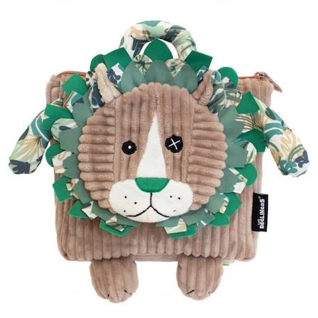 Fille-Sac à Dos Velours Jelekros Le Lion Enfant - DEGLINGOS - Scolaire - Maternelle