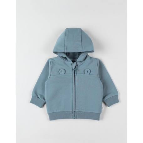 Bébé-Veste sweat à capuche sauge