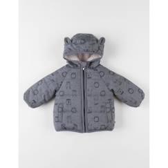 -Veste déperlante - Noukie's - Groloudoux - Capuche avec oreilles - Manches resserrées - Gris chiné