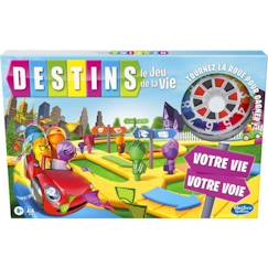 -Destins Le jeu de la vie, Jeu de plateau pour la famille, 2 à 4 joueurs, pour enfants, dès 8 ans, avec pions colorés, Hasbro Gaming