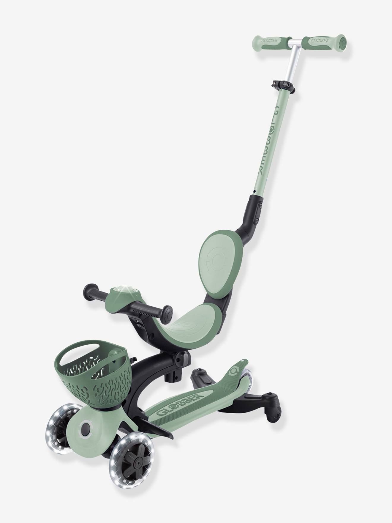 Trottinette Evolutive GO UP BABY 360 - vert sauge - Globber