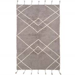 -Tapis enfant Lässa tissé main coton stone grey 135x190 - Nattiot